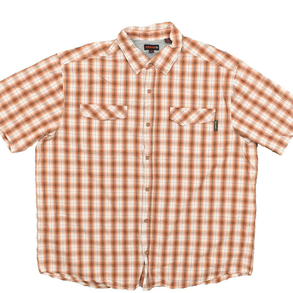 Wolverine Men's 2XL Button Shirt Short Sleeve Plaid Multicolor Breathable Work P - Picture 1 of 8